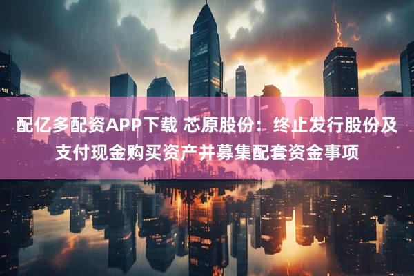 配亿多配资APP下载 芯原股份：终止发行股份及支付现金购买资产并募集配套资金事项