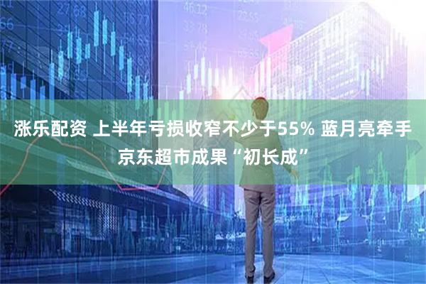 涨乐配资 上半年亏损收窄不少于55% 蓝月亮牵手京东超市成果“初长成”